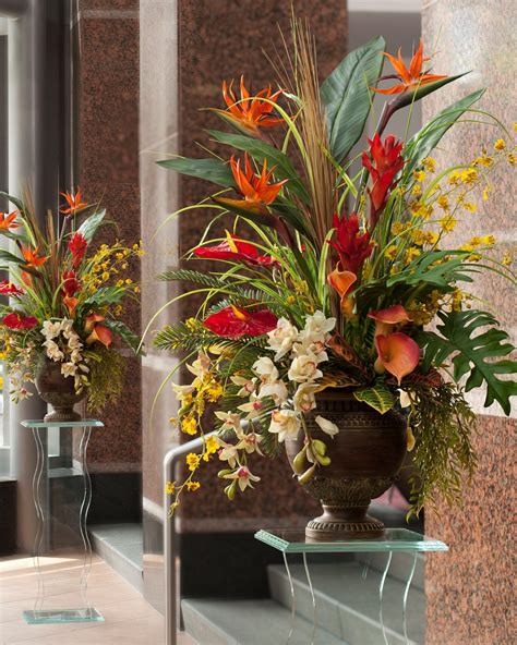 elegant faux floral arrangements.